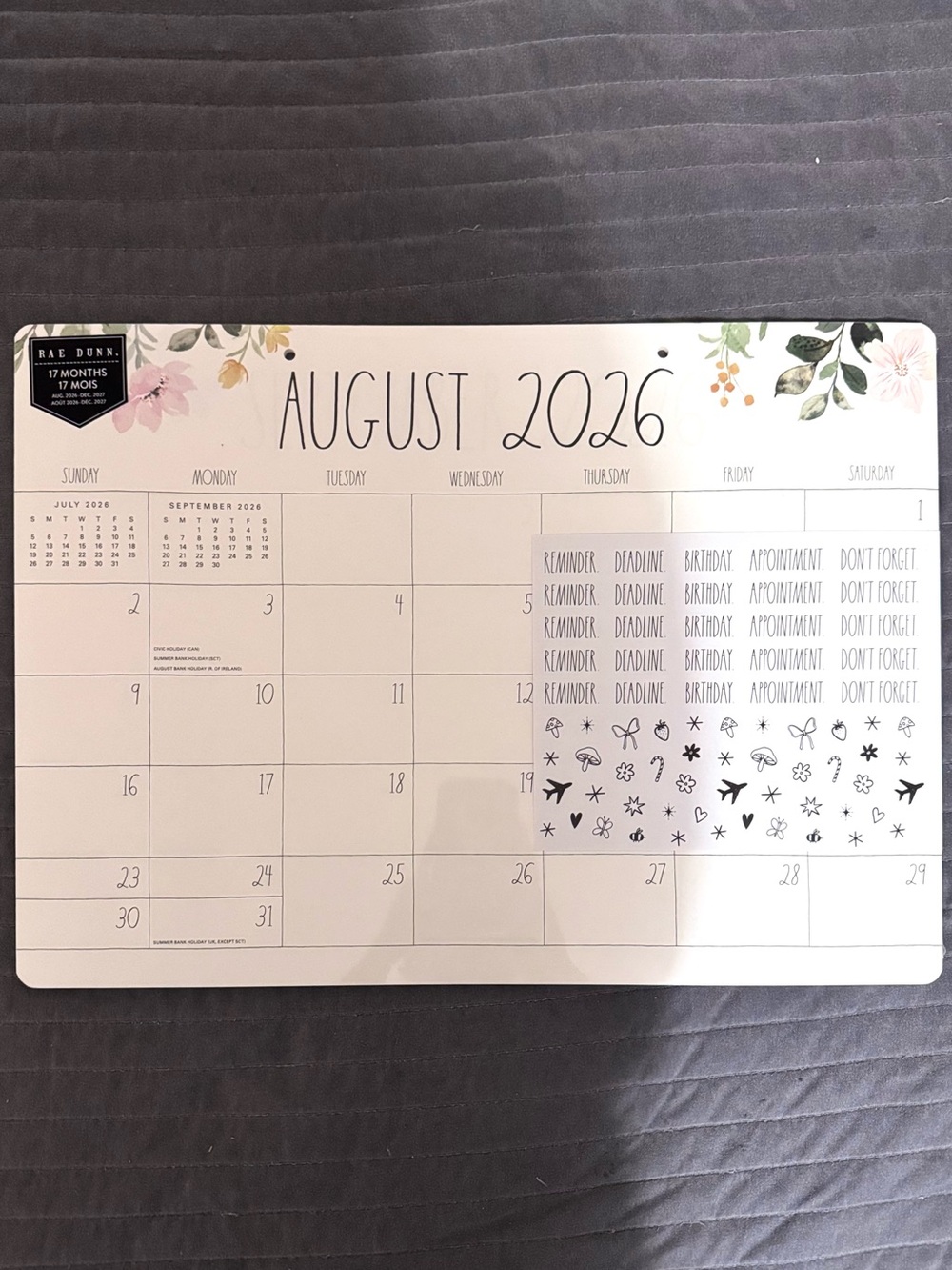 Rae Dunn Desk Calendar